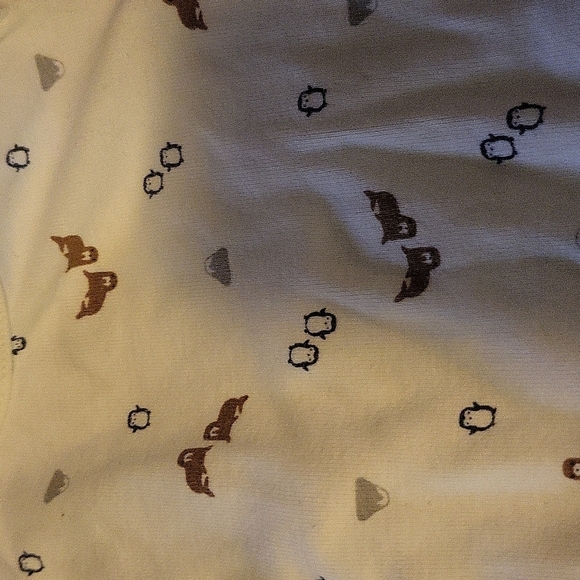 2 pc set Carter's Long Sleeve Bodysuit and Pants 6-9 months White and Gray - Picture 4 of 5